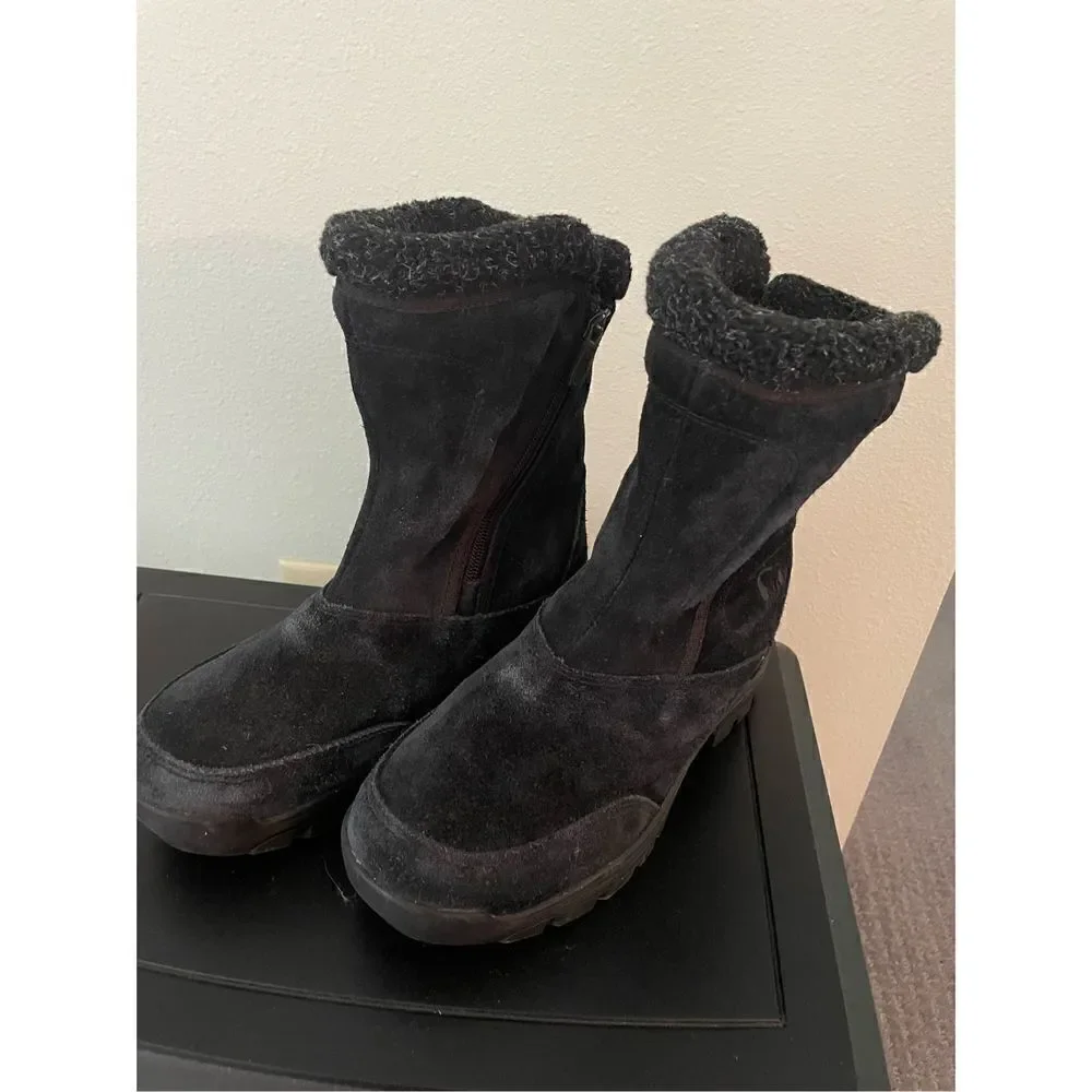 Sorel Black Suede Winter Boots (SZ 8)